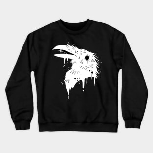 Dripping Paint Crow - Light Crewneck Sweatshirt